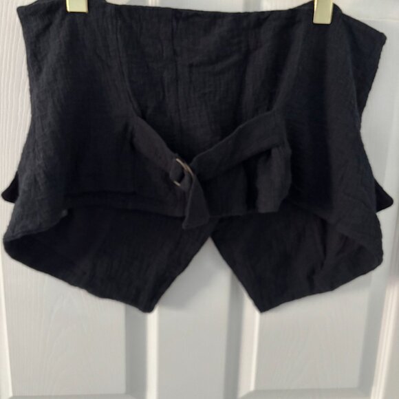Anthropologie Black Strapless Button Up Vest - Picture 4 of 4
